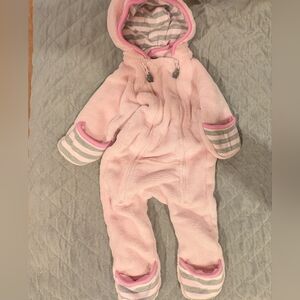 Cozy Pink Hooded Baby Bunting